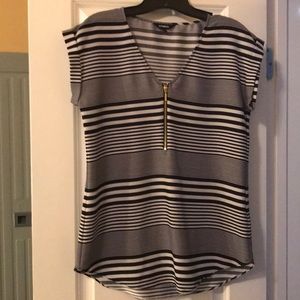 Express short sleeve satin top